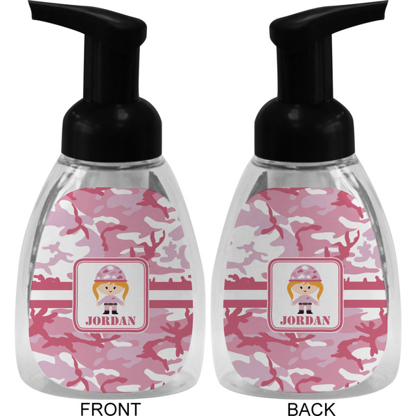 Pink Camo Foam Soap Bottle (Front & Back)