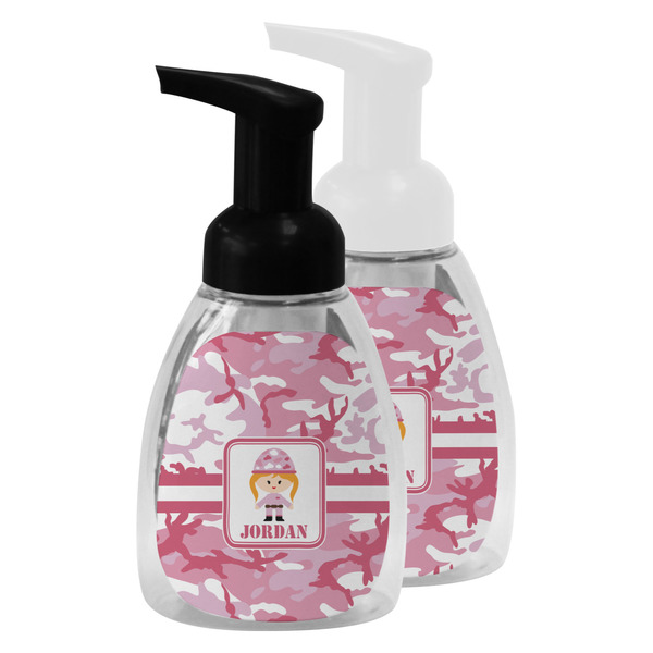 Pink Camo Foam Soap Bottles - Main