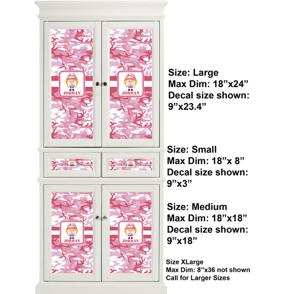 Pink Camo Full Cabinet (Show Sizes)