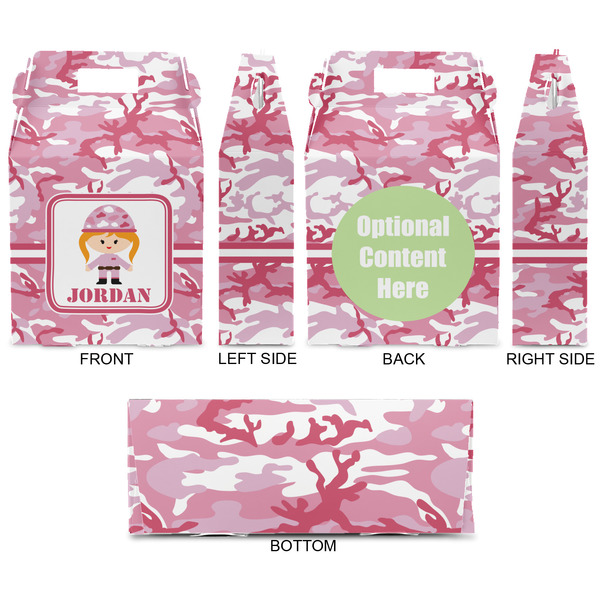 Pink Camo Gable Favor Box - Approval