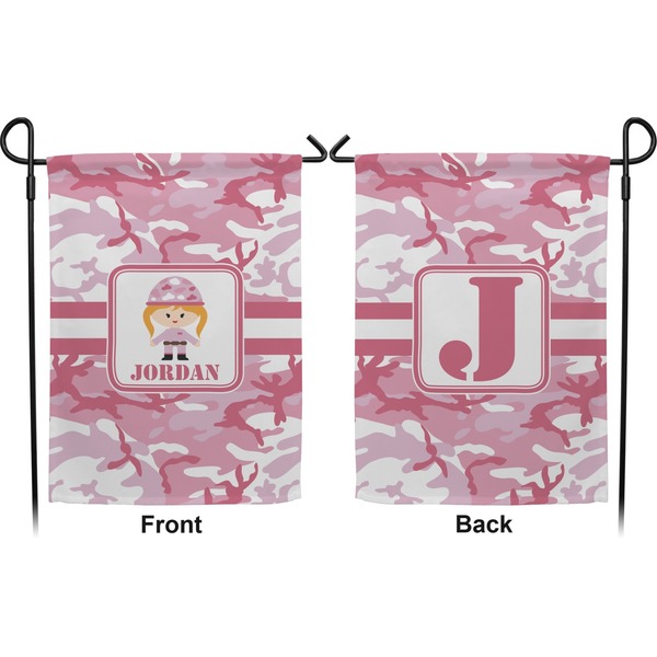 Pink Camo Garden Flag - Double Sided Front and Back
