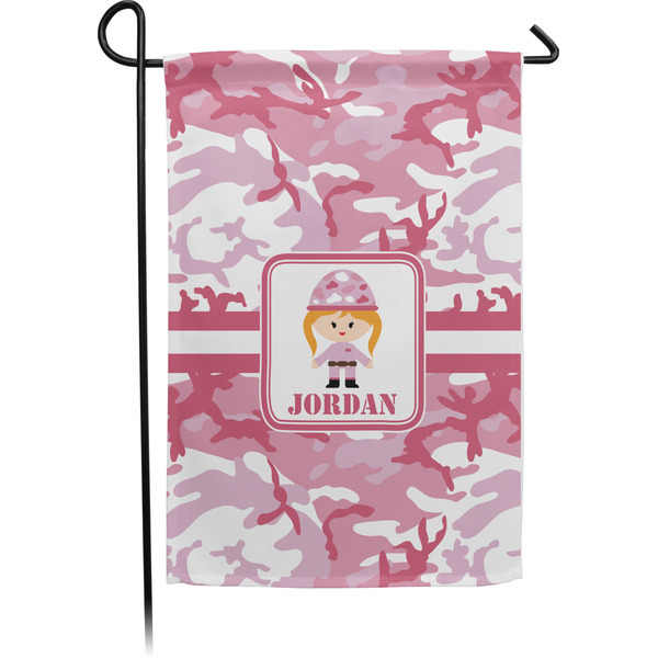 Custom Pink Camo Garden Flag (Personalized)