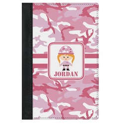 Pink Camo Genuine Leather Passport Cover (Personalized)