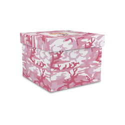 Pink Camo Gift Box with Lid - Canvas Wrapped - Small (Personalized)