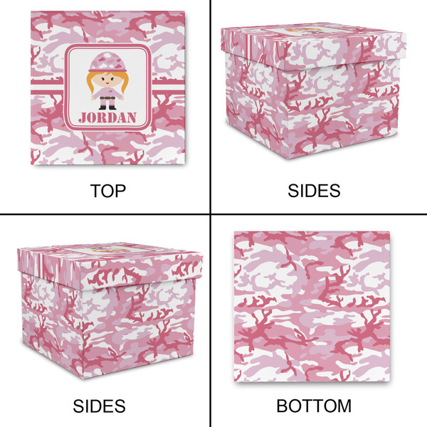 Pink Camo Gift Boxes with Lid - Canvas Wrapped - X-Large - Approval