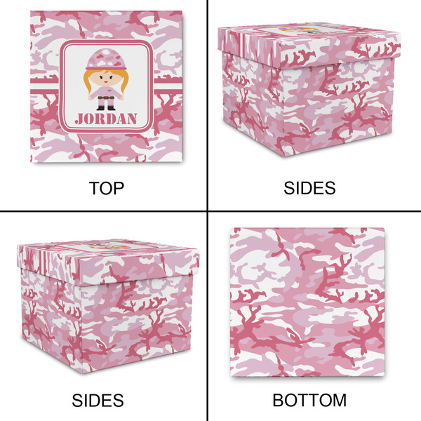 Pink Camo Gift Boxes with Lid - Canvas Wrapped - XX-Large - Approval
