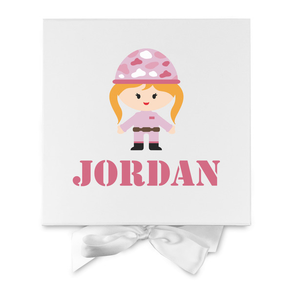 Pink Camo Gift Boxes with Magnetic Lid - White - Approval