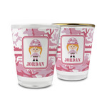 Pink Camo Glass Shot Glass - 1.5 oz (Personalized)