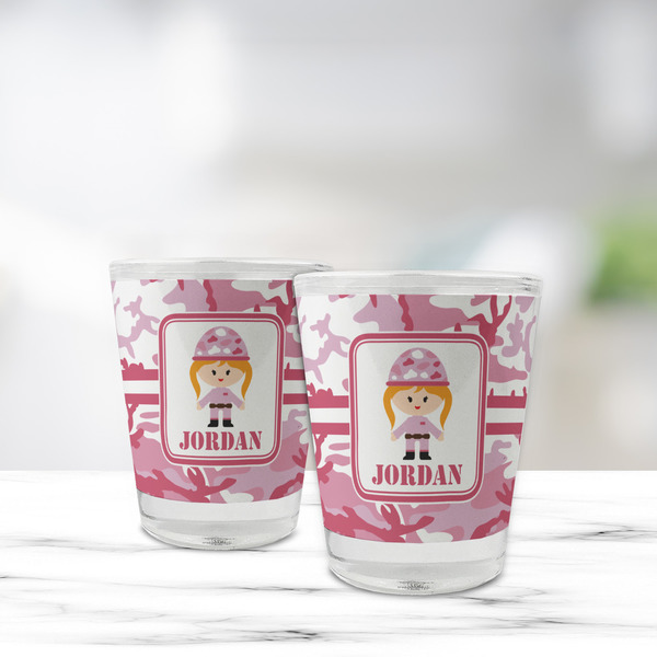 Pink Camo Glass Shot Glass - Standard - LIFESTYLE