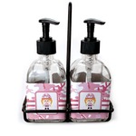 Pink Camo Glass Soap & Lotion Bottle Set (Personalized)