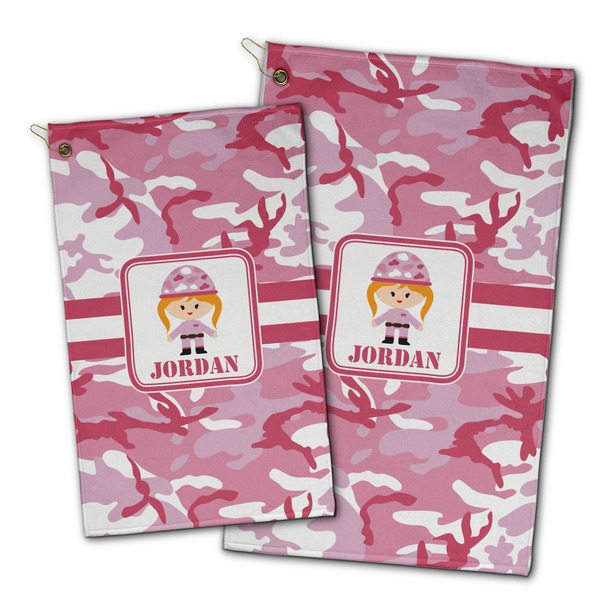 Pink Camo Golf Towel - PARENT (small and large)