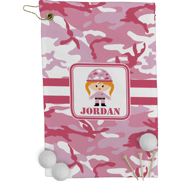 Pink Camo Golf Towel (Personalized)