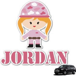 Pink Camo Graphic Car Decal (Personalized)