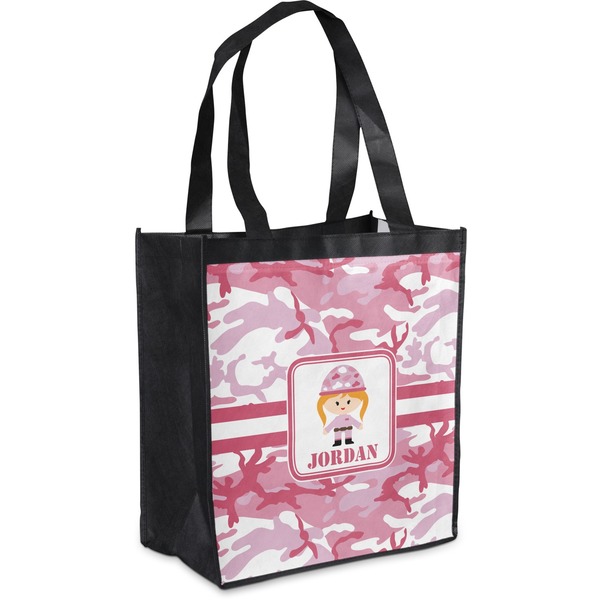 Custom Pink Camo Grocery Bag (Personalized)