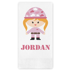 Pink Camo Guest Napkins - Full Color - Embossed Edge (Personalized)