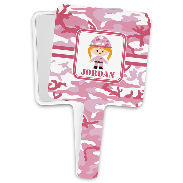 Custom Pink Camo Hand Mirror (Personalized)