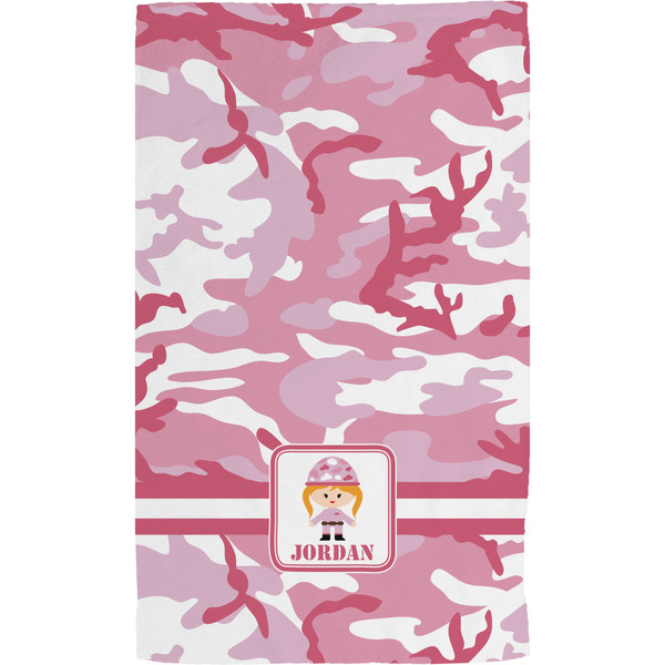 Pink Camo Hand Towel (Personalized)