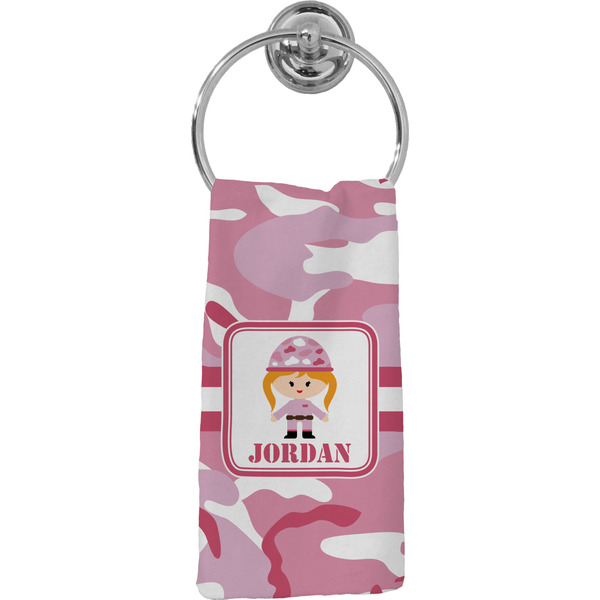 Custom Pink Camo Hand Towel - Full Print (Personalized)