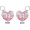 Pink Camo Heart Keychain (Front + Back)