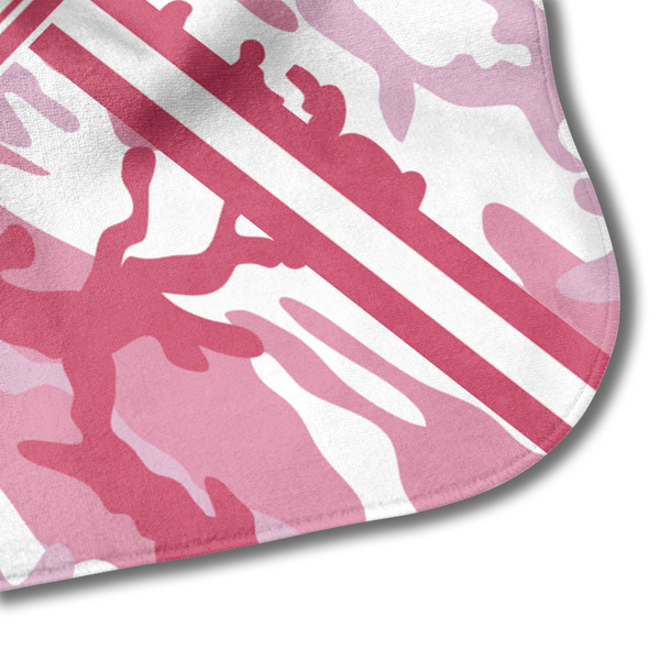 Pink Camo Hooded Baby Towel- Detail Corner