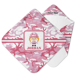 Pink Camo Hooded Baby Towel (Personalized)