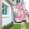 Pink Camo House Flags - Double Sided - LIFESTYLE