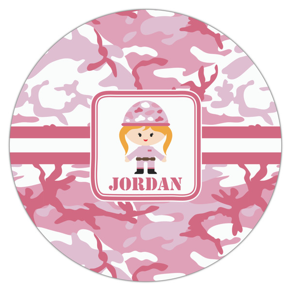 Pink Camo Icing Circle - Large - Single