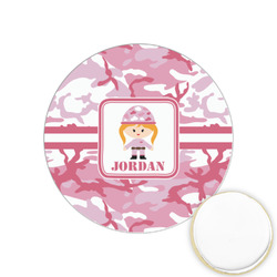Pink Camo Printed Cookie Topper - 1.25" (Personalized)