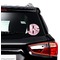 Pink Camo Interlocking Monogram Car Decal (On Car Window)
