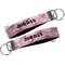 Pink Camo Key-chain - Metal and Nylon - Front and Back