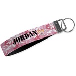Pink Camo Webbing Keychain Fob - Large (Personalized)
