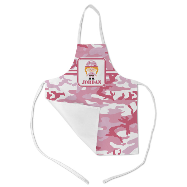 Pink Camo Kid's Aprons - Medium - Main (med/lrg)