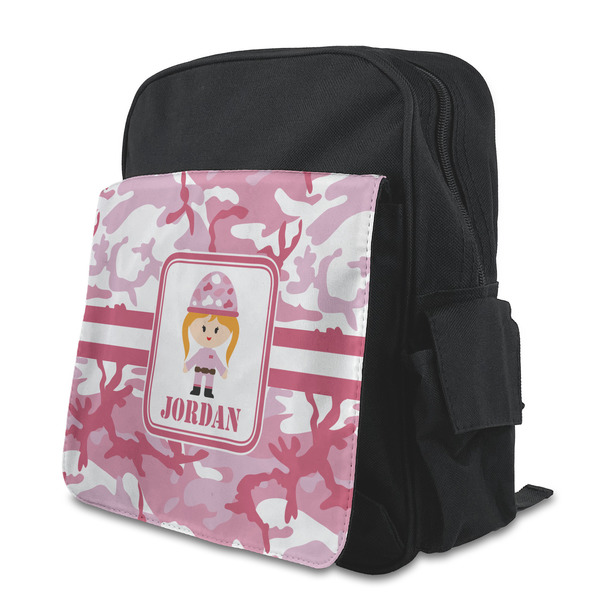 Custom Pink Camo Preschool Backpack (Personalized)
