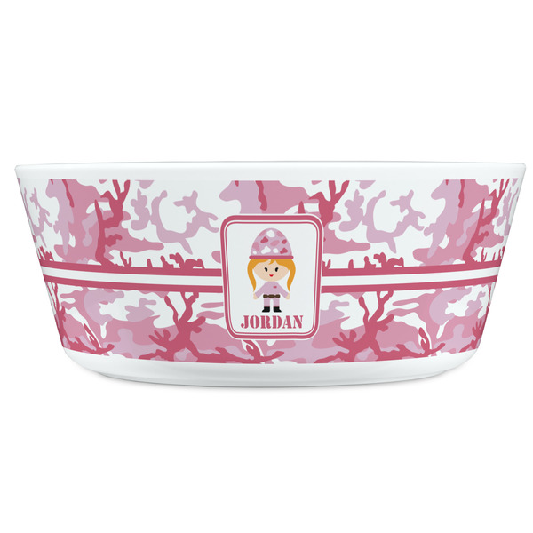 Pink Camo Kids Bowls - FRONT