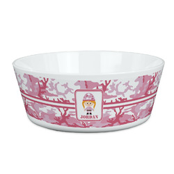Pink Camo Kid's Bowl (Personalized)