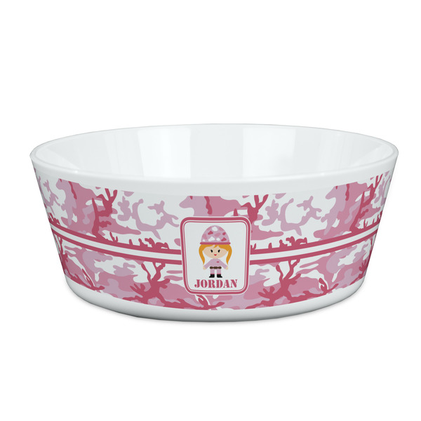 Custom Pink Camo Kid's Bowl (Personalized)