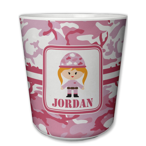 Custom Pink Camo Plastic Tumbler 6oz (Personalized)