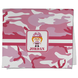 Pink Camo Kitchen Towel - Poly Cotton w/ Name or Text