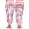 Pink Camo Ladies Leggings - Front and Back