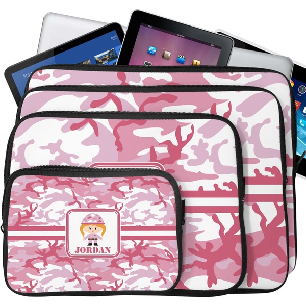 Pink Camo Laptop Case Sizes