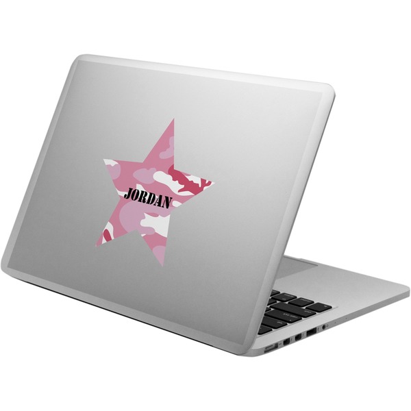 Custom Pink Camo Laptop Decal (Personalized)