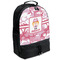 Pink Camo Large Backpack - Black - Angled View