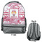 Pink Camo Large Backpack - Gray - Front & Back View