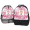 Pink Camo Large Backpacks - Both