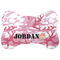 Pink Camo Bone Shaped Dog Food Mat (Large) (Personalized)
