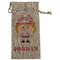 Pink Camo Large Burlap Gift Bag - Front (Personalized)
