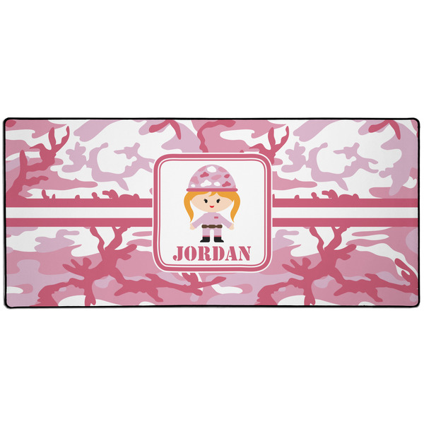 Custom Pink Camo Gaming Mouse Pad (Personalized)