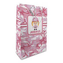 Pink Camo Large Gift Bag (Personalized)