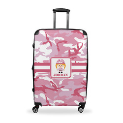 Pink Camo Suitcase - 28" Large - Checked w/ Name or Text