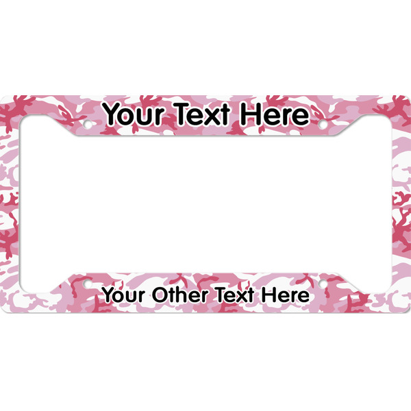 Custom Pink Camo License Plate Frame (Personalized)